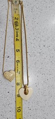 Rare Vintage Trifari and Monet gold tone short chain necklaces 14” & 16″