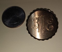 Vintage LaMode Karate Clad Initials BWE Brooch Pin