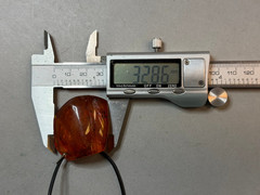 NATURAL OLD ANTIQUE COGNAC BALTIC AMBER PENDANT 14,3 gr. WITH CHAIN
