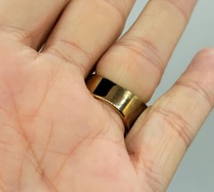 Vtg Sz 6 Ring 3 Rows Square Cubic Zirconia 18KGE Gold Electroplated Jewelry