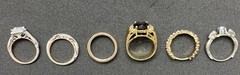 ✨Lot Of 6 Vintage To Now Beautiful Gemstone Estate Rings, All Size 9✨