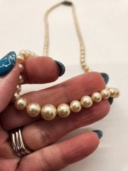 Vintage Lot of 4 Faux Pearl Necklaces Gold Tone Rice Pearls Mixed Lot