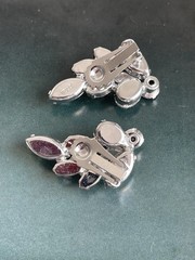 Vintage Signed Weiss Clear Rhinestone Clip-on Earrings