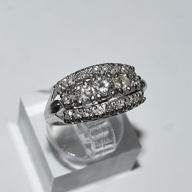 Vintage Platinum and Diamond Ring
