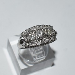 Vintage Platinum and Diamond Ring