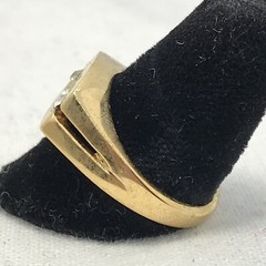 Vintage 18KT HGE Gold Plated & Cubic Zirconia in 3 Stone Ring varied sizes