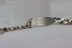 Swank Vintage Silver Tone Chunk-Chain Bracelet, 4gr