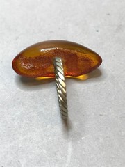 Natural OLD Antique 4.7 gr Cognac Honey Baltic Amber Stone Ring