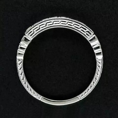Vintage Style 2 Ct LabCreated Diamond Art Deco Wedding Band Ring 14K Gold Finish