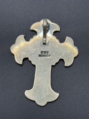 Vintage Sterling Silver Gothic Cross Pendant 1.75″ 9.75 Grams B24
