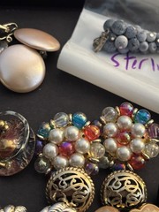 Vintage Clip On Earring Lot , All Wearable Lot #4 Sold As Is