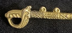 Antique Edwardian 9ct Gold WWI Sweetheart Brooch Sword Ornate Saber 2.2g Rare 9k