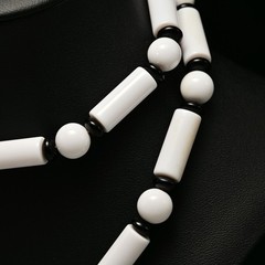 TRIFARI Vintage Original Signed Lucite Acrylic Beaded Designer Estate Necklace