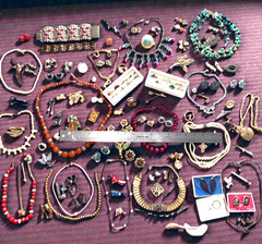 Antique Vtg Estate Jewelry Lot Rings Florenza 925 Gems Sandor Bohemian Garnets
