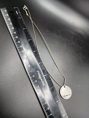 Hallmark Silver Tone Sparrow Bird Heart Round Pendant Cord Necklace 18 inch