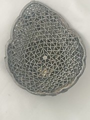 Vintage Pendant Filigree Silver Ornate Teardrop European Jewelry no Ring J2