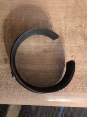 Copper and Brass Unisex Wide Mixed Metal Open Cuff Style Vintage 1980s Bracelet