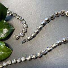 Art Deco Vintage Choker Necklace Estate Jewelry Pre-owned Cut Crystal 14.5″