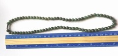 Jade AAA necklace 74 pieces 5 mm beads 23 inch long Dark green jasper jewelry US