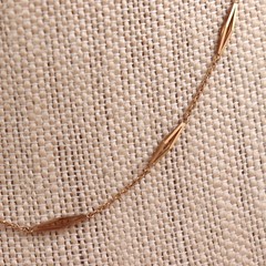 Estate 18k Gold Necklace Station Link Vintage Modernist 15.5″ 1970s 3.56g K18