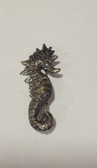 Vintage Sterling Silver Seahorse Small Brooch Pin
