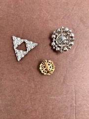 AS IS For Repair-Vintage/costume Jewelry Lot pins buckles bracelet