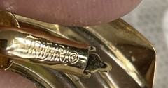 Vintage Black Gold Tone Clip On Earrings Jewelry JMS-22