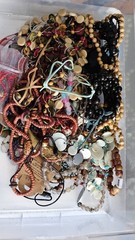Vtg to Modern Mixed Jewelry Lot w/ Natural Stone Mixed Materials 3lb Some Signed