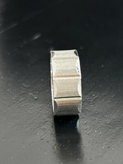 Ring Sterling Size 7 Sliver Square Block Band Rectangle Cut Carve Vintage