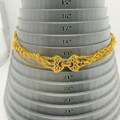 Vintage Multi Strand Gold Tone Necklace Goldette Layered Chains 20″