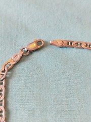 Vintage Italy Sterling Silver 925 Mariner Chain Bracelet 8″
