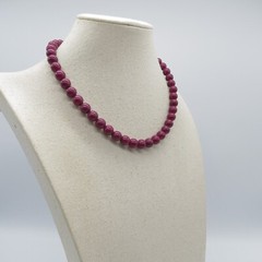 Trifari Purple Bead Boho Necklace Lightweight Simple Everyday 18″