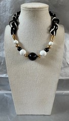 Lot of 10 Vintage Chunky Beaded Statement Necklaces Boho Chic Acrylic Resin Wood