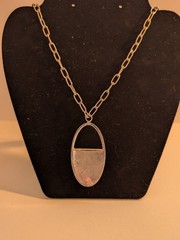 Vintage 26-In Albalone Shell Necklace