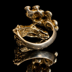 Ragnar Skalstad Norway Design 151 Sterling Silver Sculptural Ring Size 8.5 Adj.