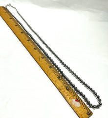 Vintage Napier Signed Silver Tone Bead Graduated Bead 24” Necklace Chain Strung