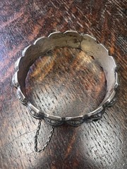 Vintage David Andersen Norway Sterling Silver Saga Hinged Bracelet