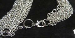 Vintage Unbranded Chain Necklace Silver Super Long Layering 45-56″ Adjustable