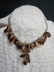 16 In Goldtone Choker Multi Shades Gold With Extender Vintage No Brand