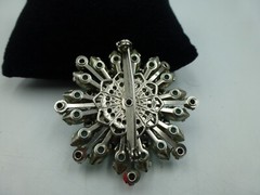Beautiful Vintage Pin Brooch, 2 Inches, Round, Shades of Blue, AB Accents