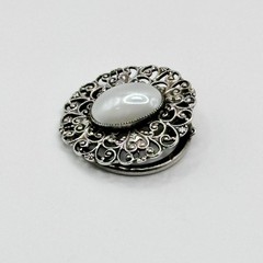 Vintage Antique Ornate Filigree Scarf Ring Clip