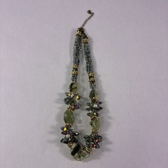 Real Raw Prehnite Aurora Borealis Crystal Natural Gemstone Necklace Statement