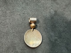 1.41g Vintage Sterling Silver 925 Round Disc Ball Drop Pendant M