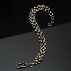 925 Antique Silver chain Bracelet with Pearl BLSS/22