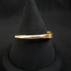 Vintage Cuff Bracelet Gold Tone Starburst 6.75″