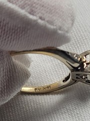 1920s Art deco Natural Diamond Ring 14k? 2.5g