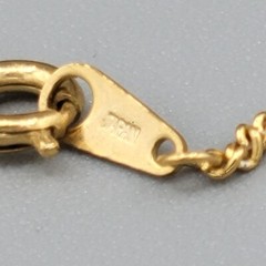 Womens Gold Tone Chain Delicate Necklace Spring Ring Close Made in Japan Vtg