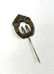 Art Deco Stick Pin 3″ Pot Metal Antique Jewelry Missing Stones