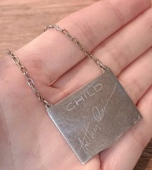 Artist Signed Anthony Quinn Modernist “Child” Enamel Sterling Silver Necklace