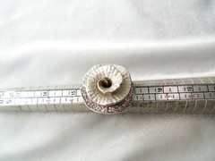 Vintage Silvertone Spiral Flower CZ Accent Costume Ring Size 5.50